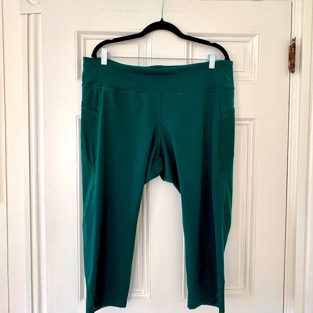 Old Navy Active Crop Leggings Womens Size XXL Solid Green Elevate Legging